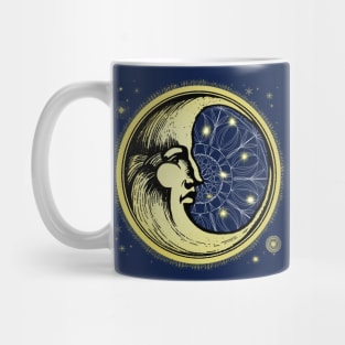 Celestial Antique Engraving Of The Man In The Moon Mug